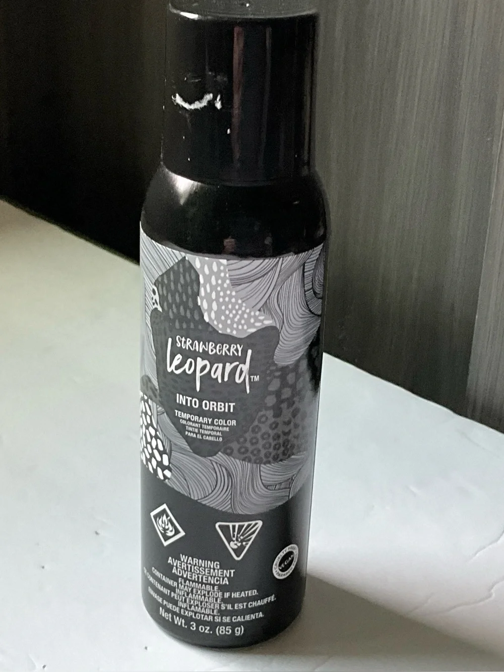Strawberry Leopard Into Orbit Temporary Hair Color Spray - Shimmery Silver 3 oz.